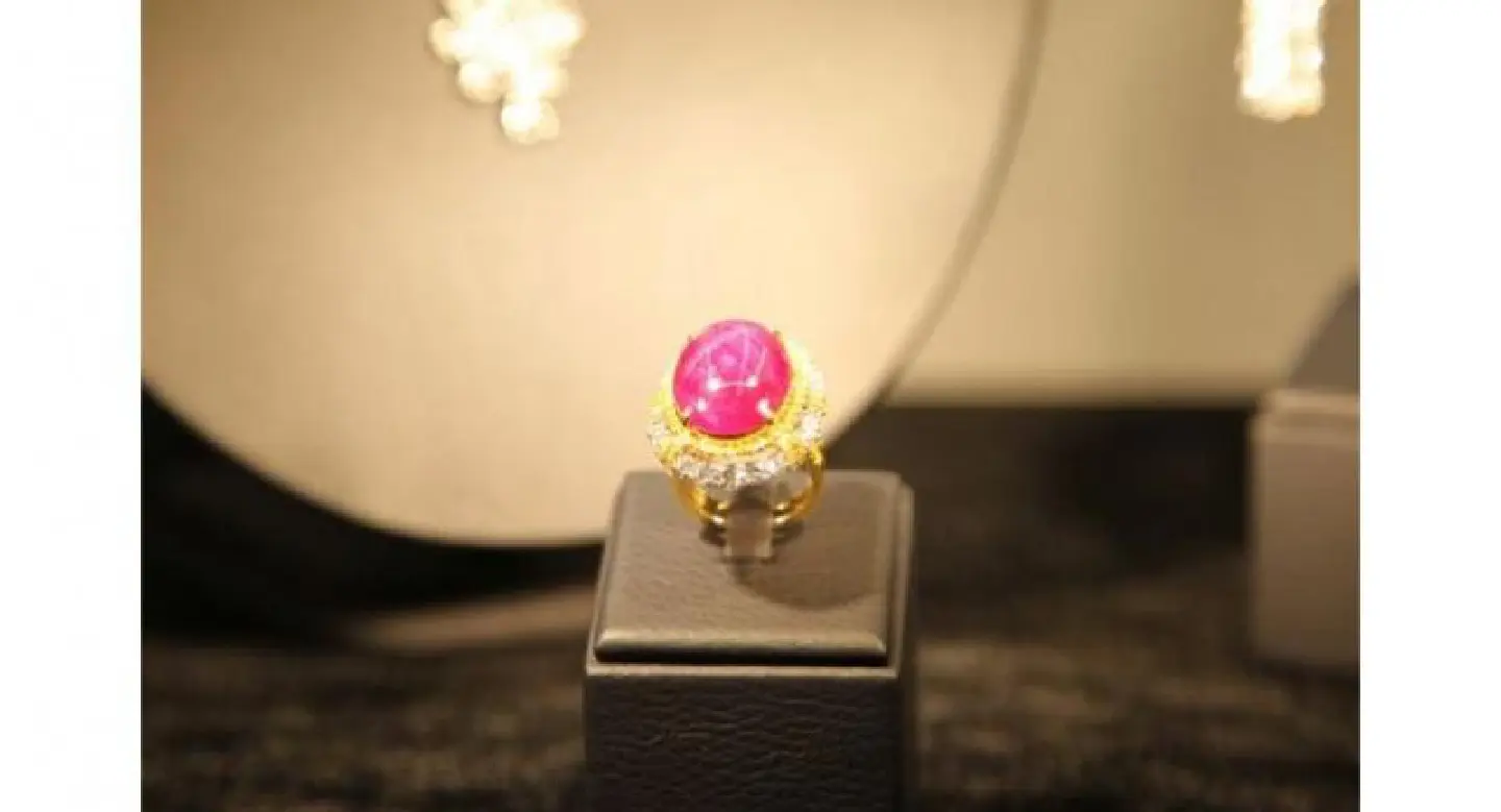 Jewels with a red glow Jewels with a red glow