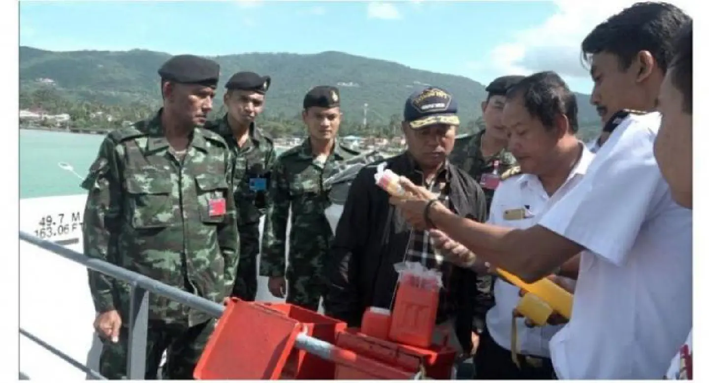 Ferry undergoes official inspection in Koh Samui Ferry undergoes official inspection in Koh Samui