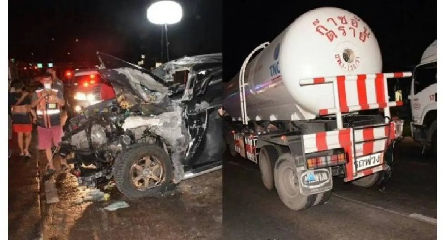 Seven seriously injured as pickup rams into tank truck Seven seriously injured as pickup rams into tank truck
