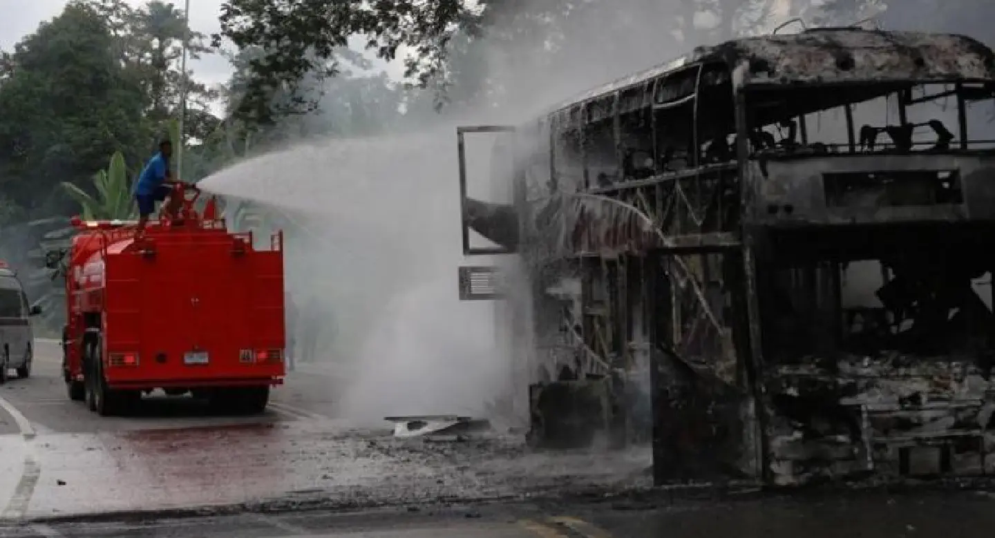 Bus seized, torched in Yala while passengers safe