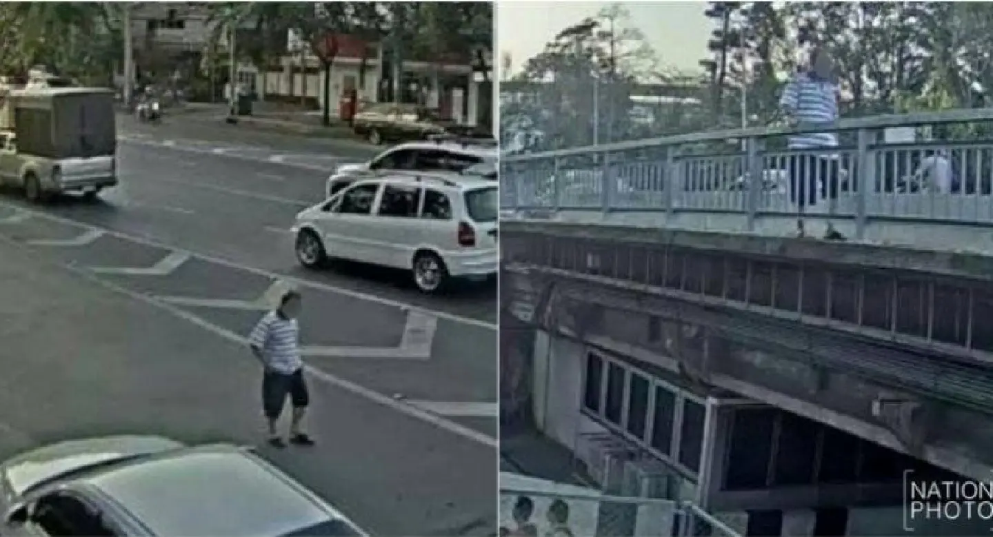Elderly man jumps from Krung Thep Bridge Elderly man jumps from Krung Thep Bridge
