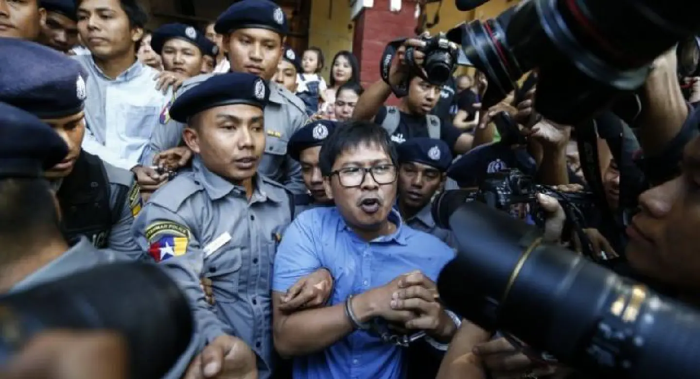 Myanmar police charge Reuters reporters under Official Secrets Act Myanmar police charge Reuters reporters under Official Secrets Act