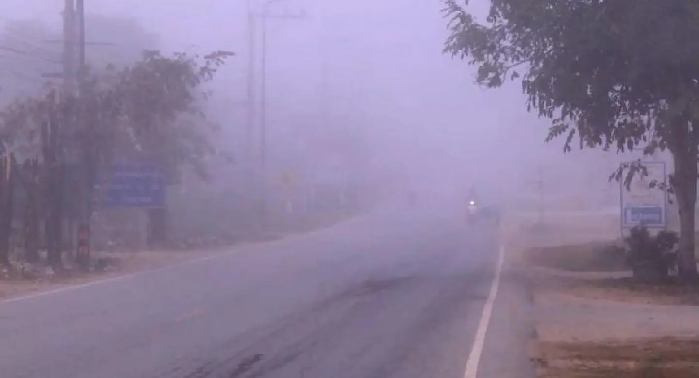 Nong Khai hit with fog Nong Khai hit with fog