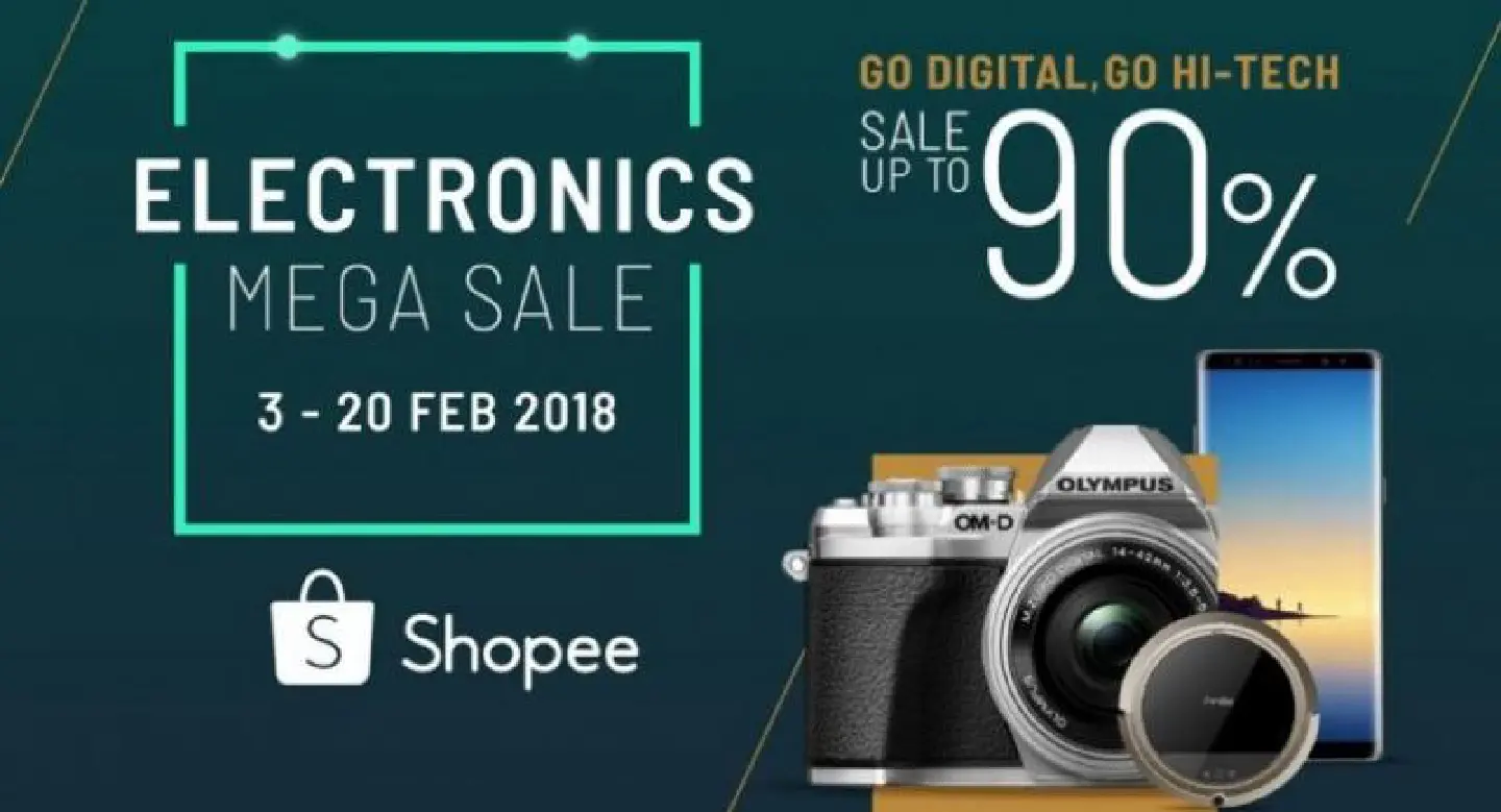 Splurge Angpao wisely and save up to 90% off at Shopee Electronics Mega Sale Splurge Angpao wisely and save up to 90% off at Shopee Electronics Mega Sale