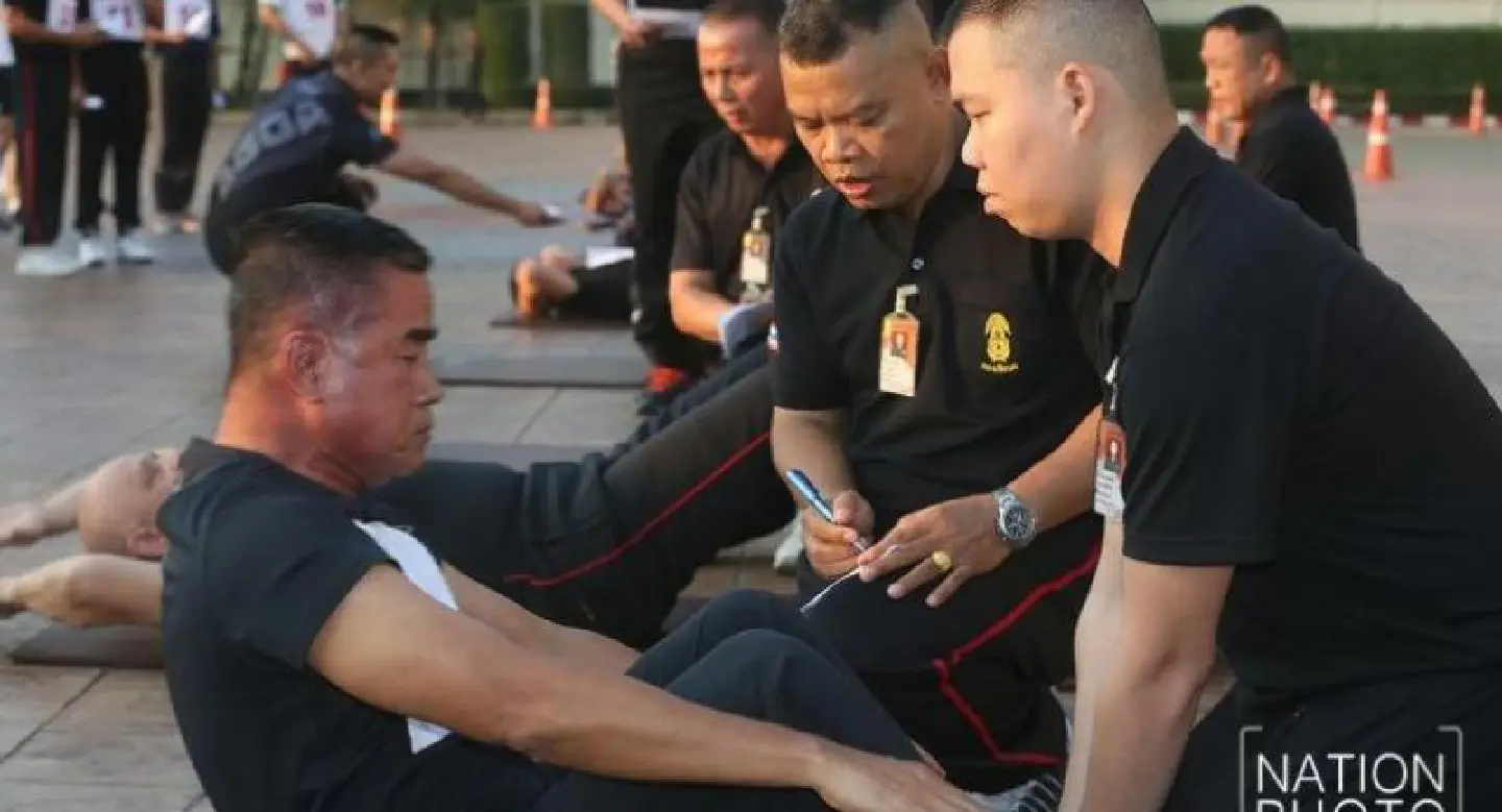 Hup-one-two! Army brass gets physical