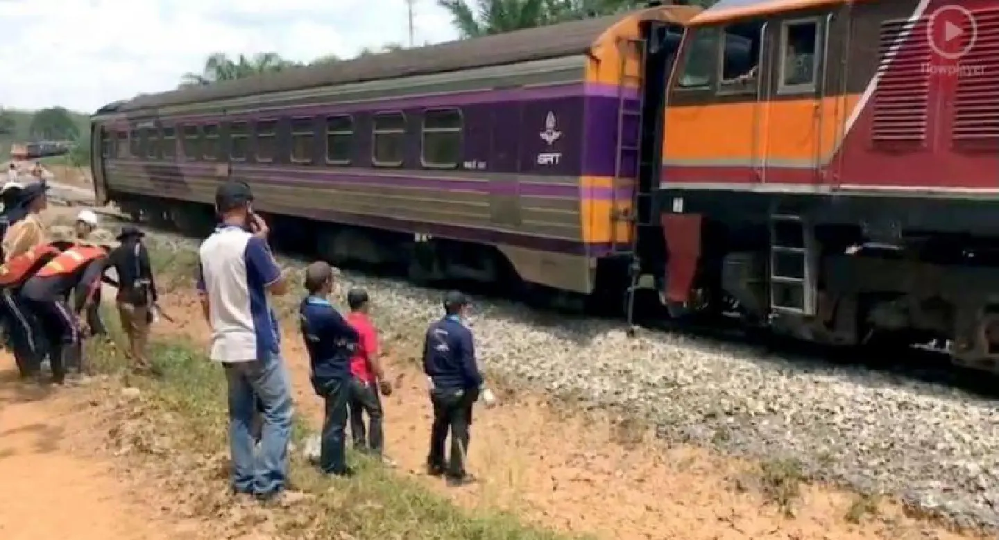 Trang train service resumes after partial derailment Trang train service resumes after partial derailment