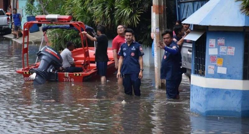 Woman electrocuted as she waded through floodwater