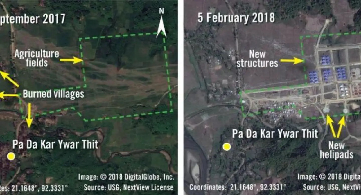 Myanmar erects security structures atop burned Rohingya land: Amnesty Myanmar erects security structures atop burned Rohingya land: Amnesty