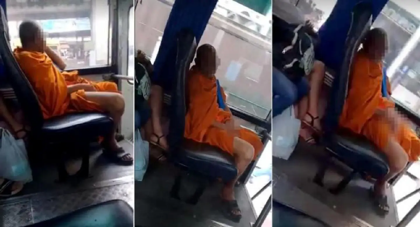 Monk caught on video ‘masturbating’ on Bangkok bus Monk caught on video ‘masturbating’ on Bangkok bus