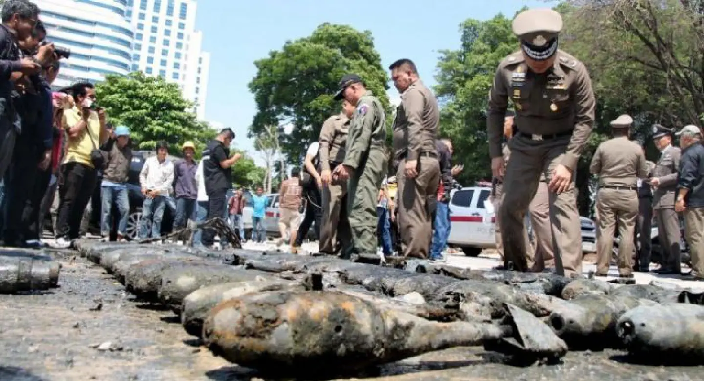 Disposal unit called in after practice bombs found at Bangkok construction site