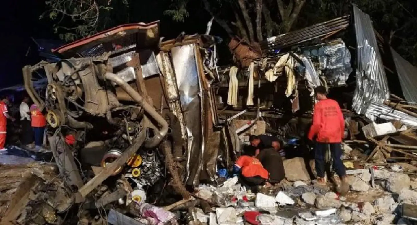 At least 18 killed after double-decker coach smashes into lorry