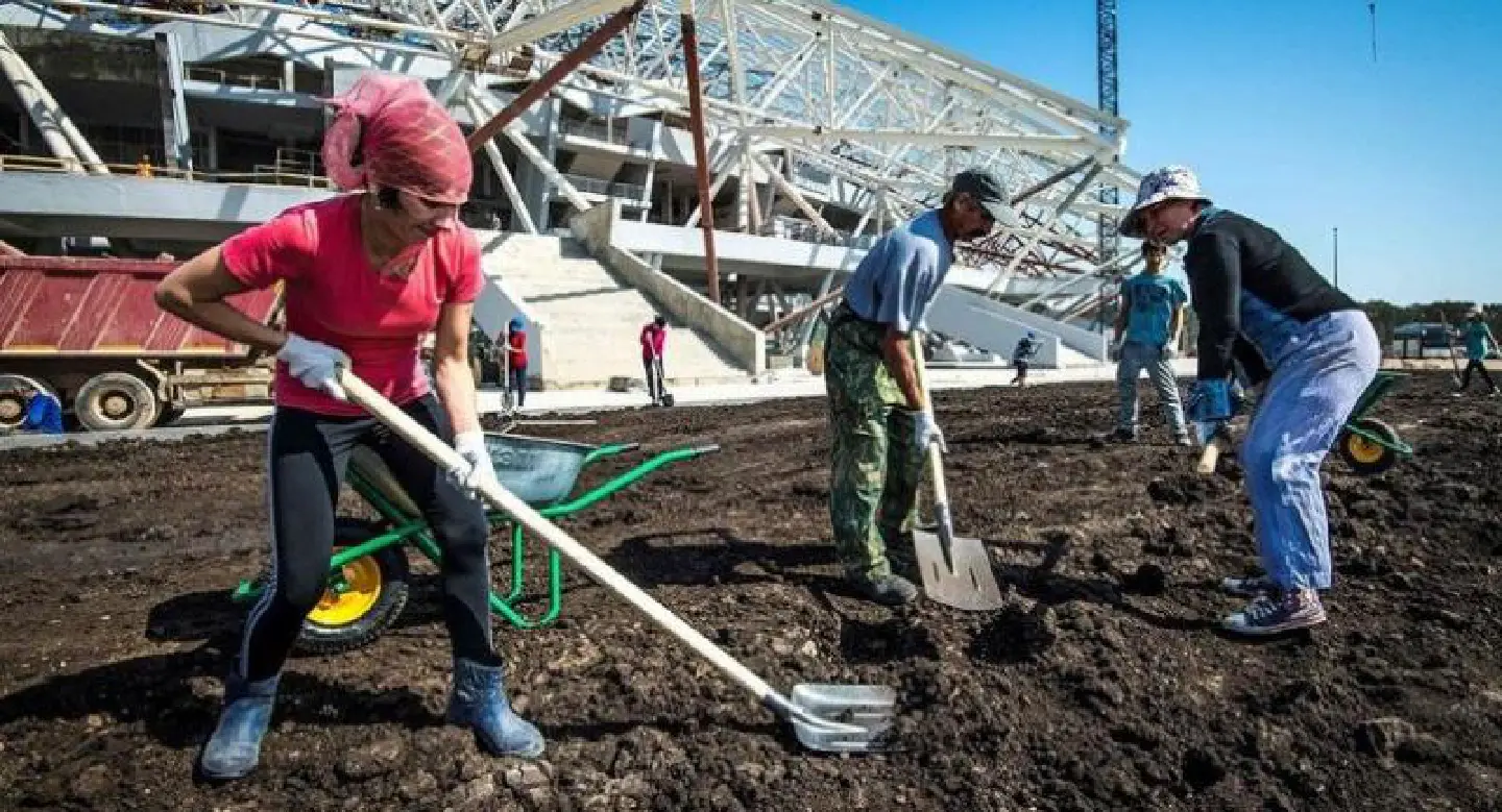 Russia's World Cup arena without a pitch Russia's World Cup arena without a pitch