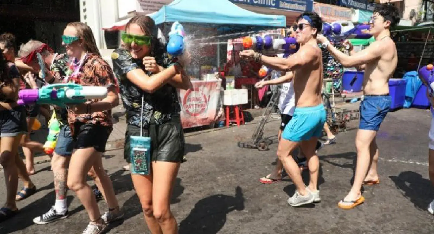 Splish, splash – tourists and Thais get wet and wild