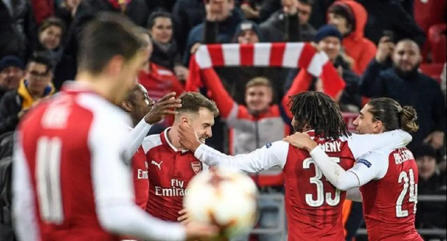 Arsenal survive Moscow scare to reach Europa League semis Arsenal survive Moscow scare to reach Europa League semis