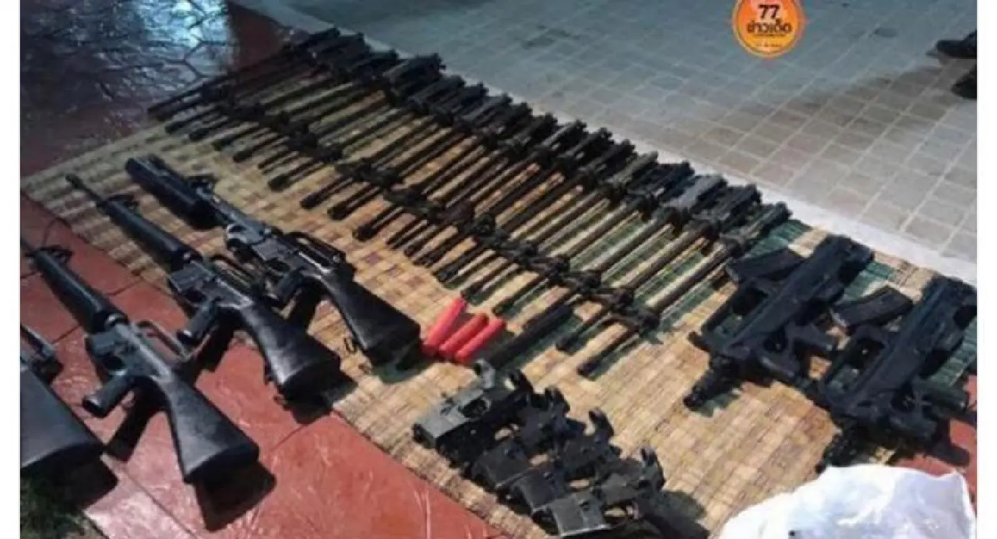 Thai police probe smuggled weapons seized in Trat : Cambodia police spokesman Thai police probe smuggled weapons seized in Trat : Cambodia police spokesman