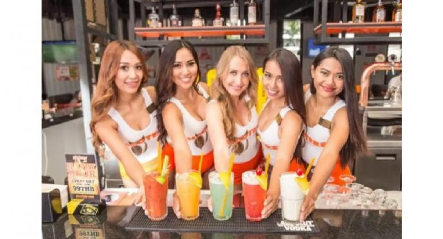 Hooters busting out Hooters busting out