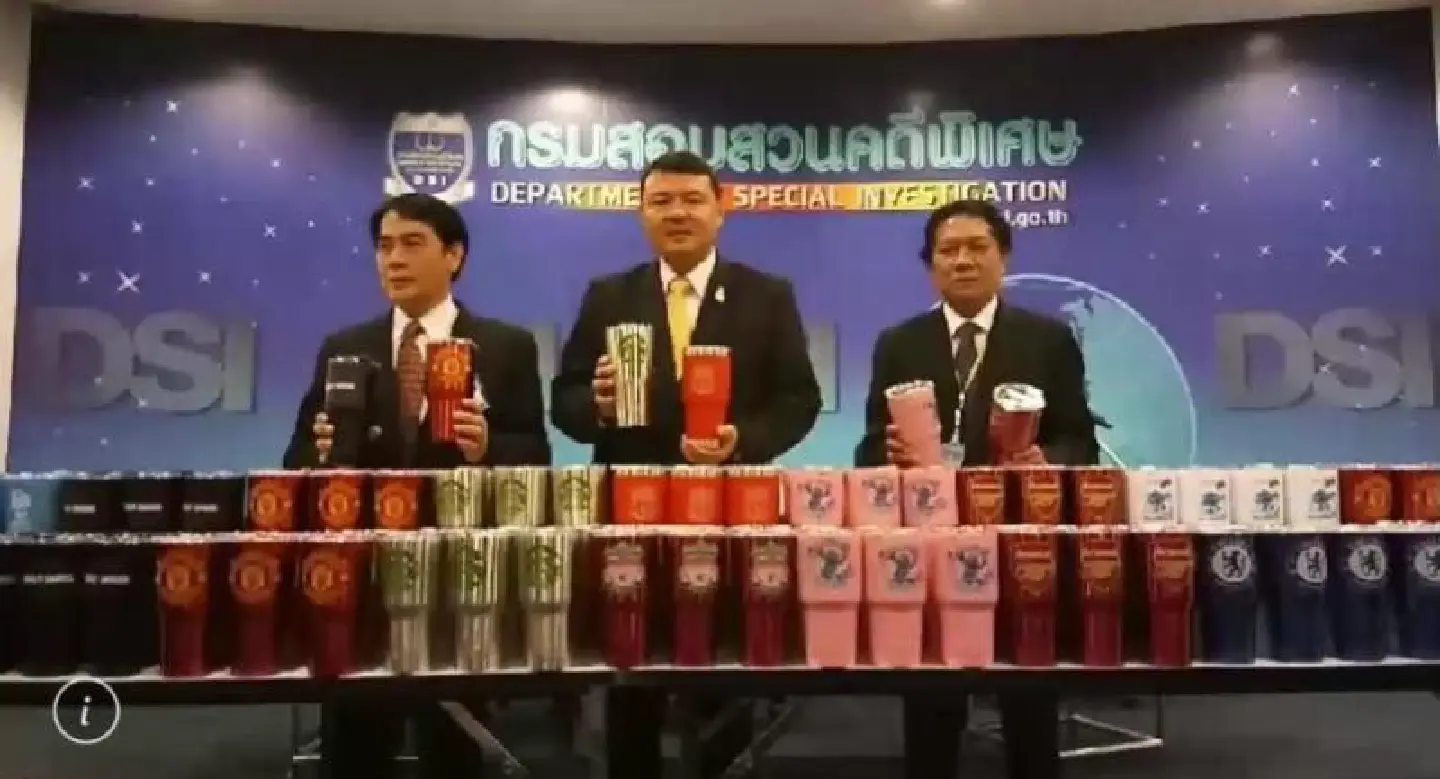 Raids in Bangkok yield 60,000 counterfeit travel mugs