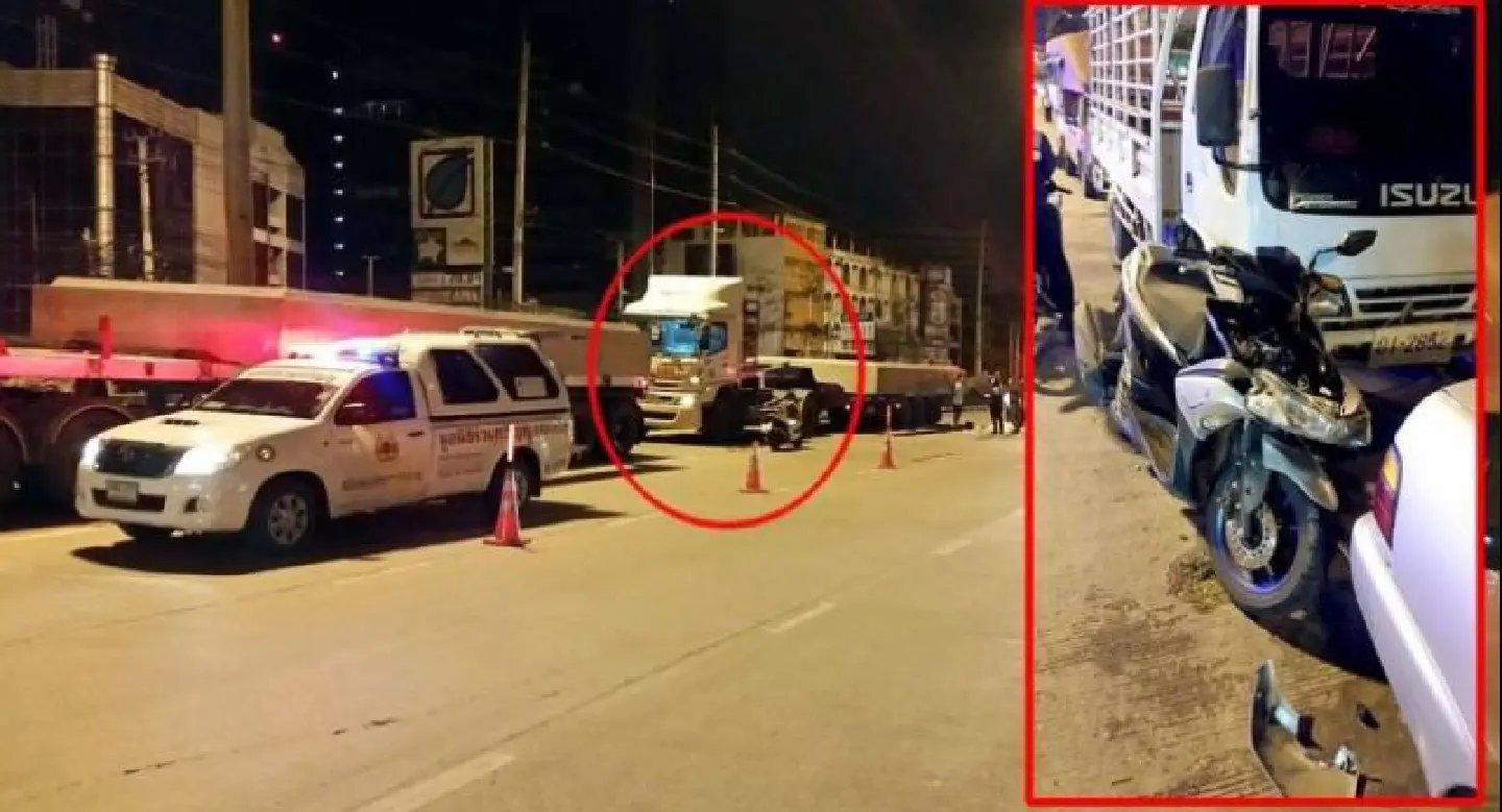 Messenger killed as motorbike hits Bangkok construction barrier