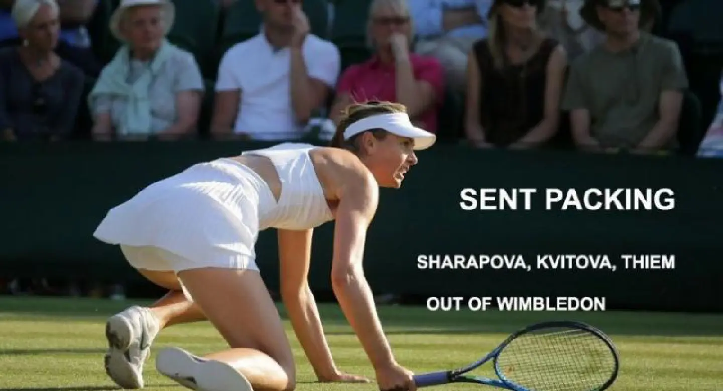 Former champs Sharapova, Kvitova crash out, Nadal, Djokovic through Former champs Sharapova, Kvitova crash out, Nadal, Djokovic through