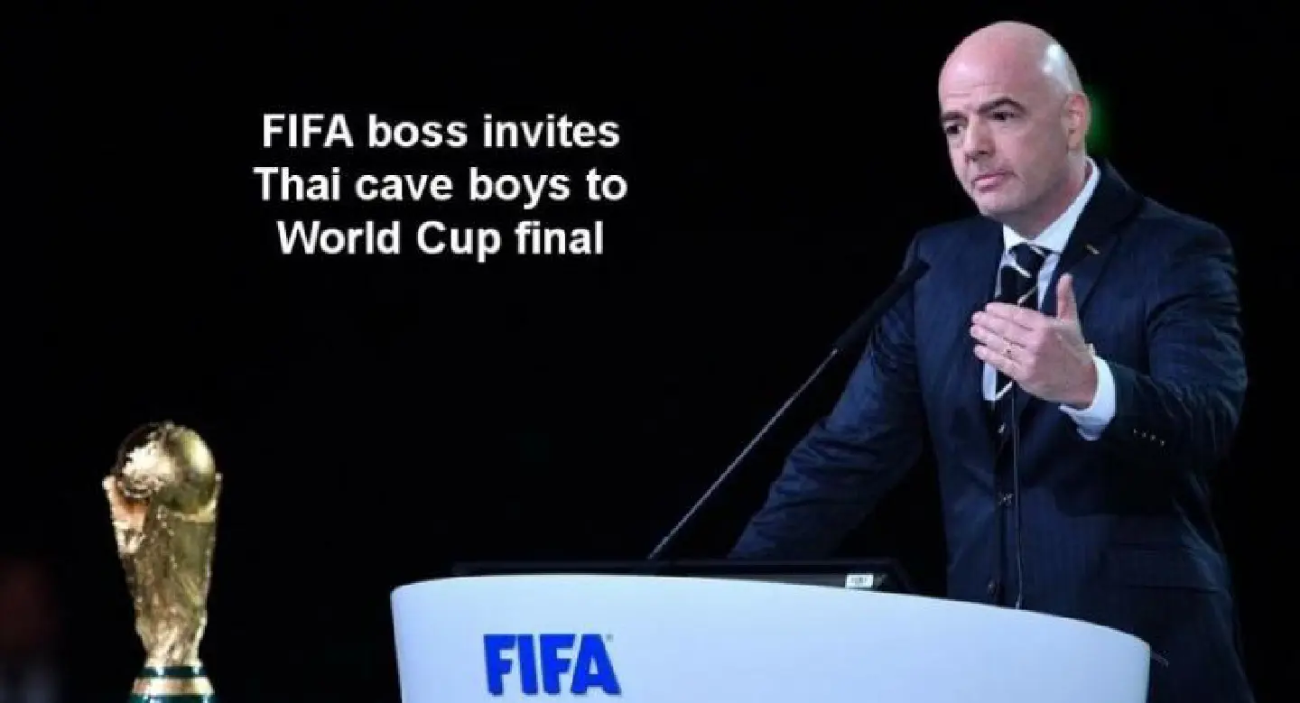 FIFA boss invites cave boys to attend World Cup final FIFA boss invites cave boys to attend World Cup final