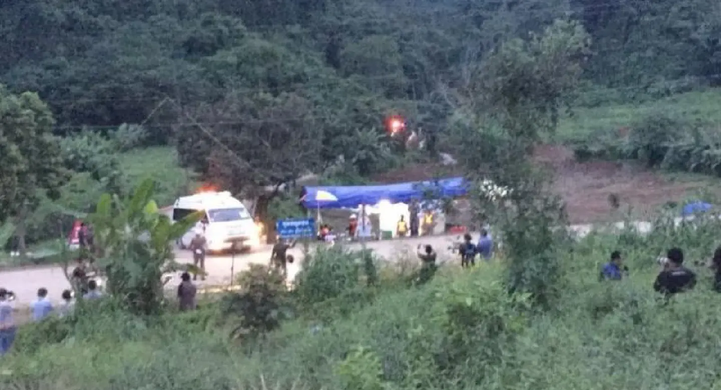 Sixth and seventh footballers emerge from cave, taken to hospital by chopper Sixth and seventh footballers emerge from cave, taken to hospital by chopper