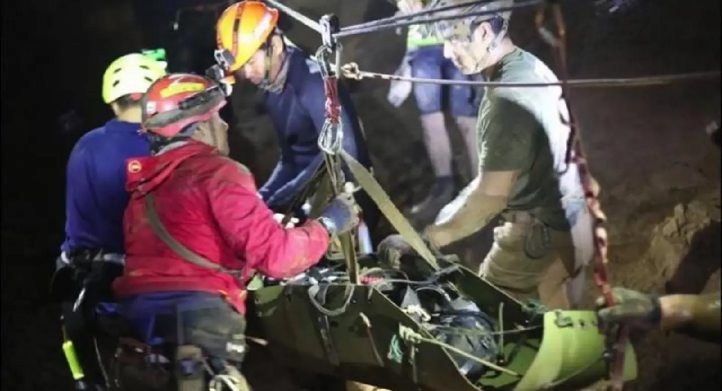 Thai boys were sedated and stretchered from cave in dramatic rescue