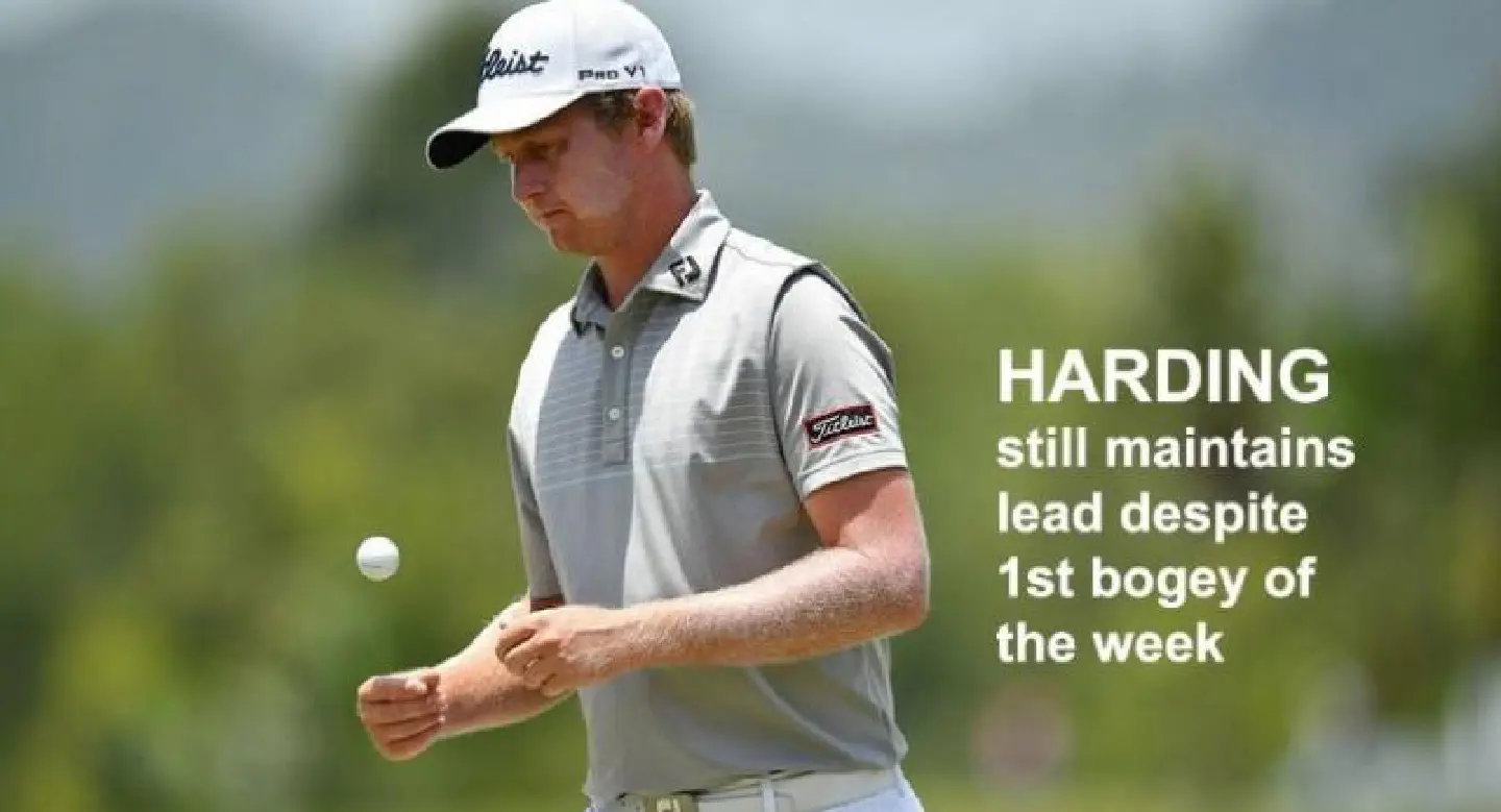 Despite ‘annoying bogey’, Harding stays ahead Despite ‘annoying bogey’, Harding stays ahead