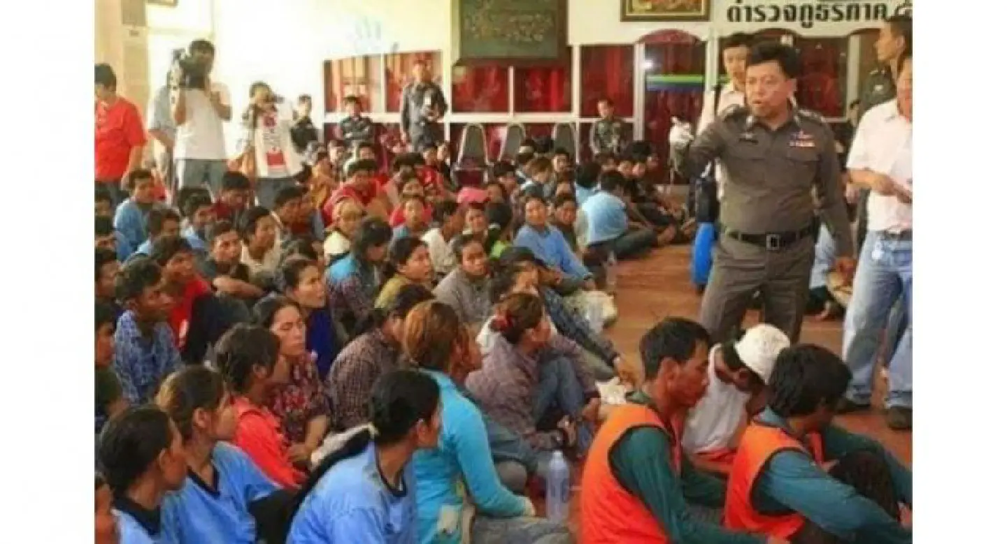 Almost 100 Myanmar migrant workers with fake visas detained in Thailand Almost 100 Myanmar migrant workers with fake visas detained in Thailand
