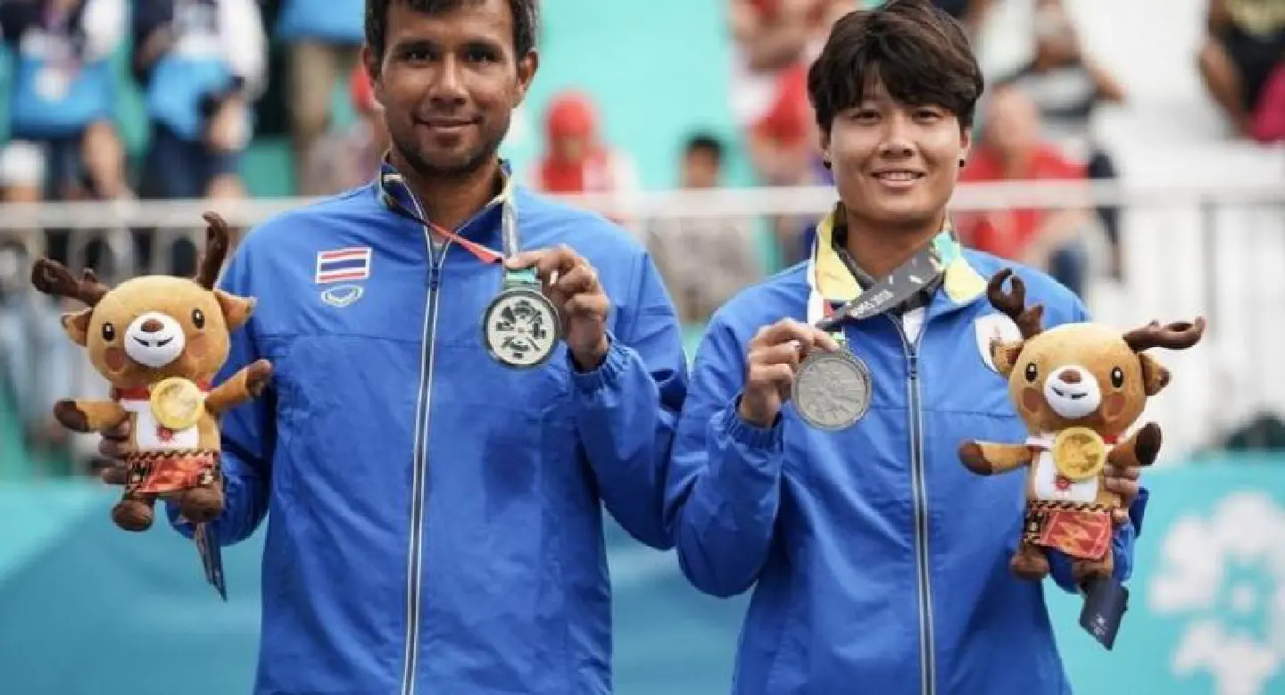 Sonchat and Luksika settle for mixed doubles silver