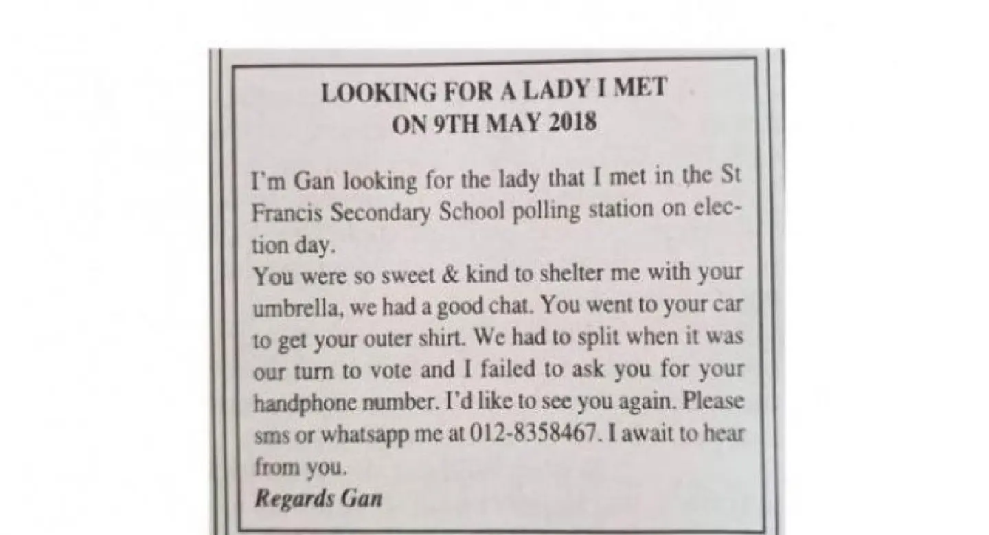 Man says all he wants is the friendship of the ‘umbrella lady’