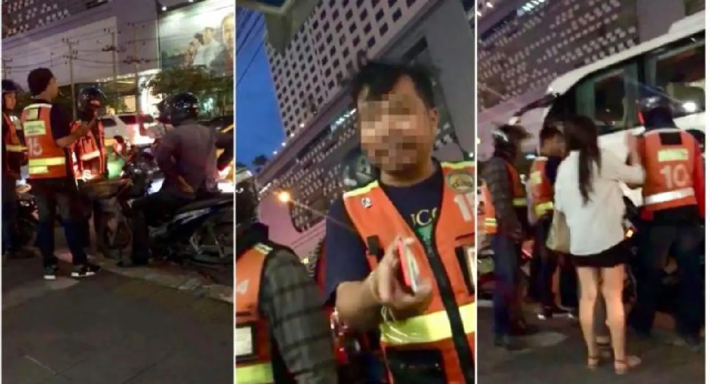 Taxi motorcyclists ignore passengers to block Grab rival Taxi motorcyclists ignore passengers to block Grab rival