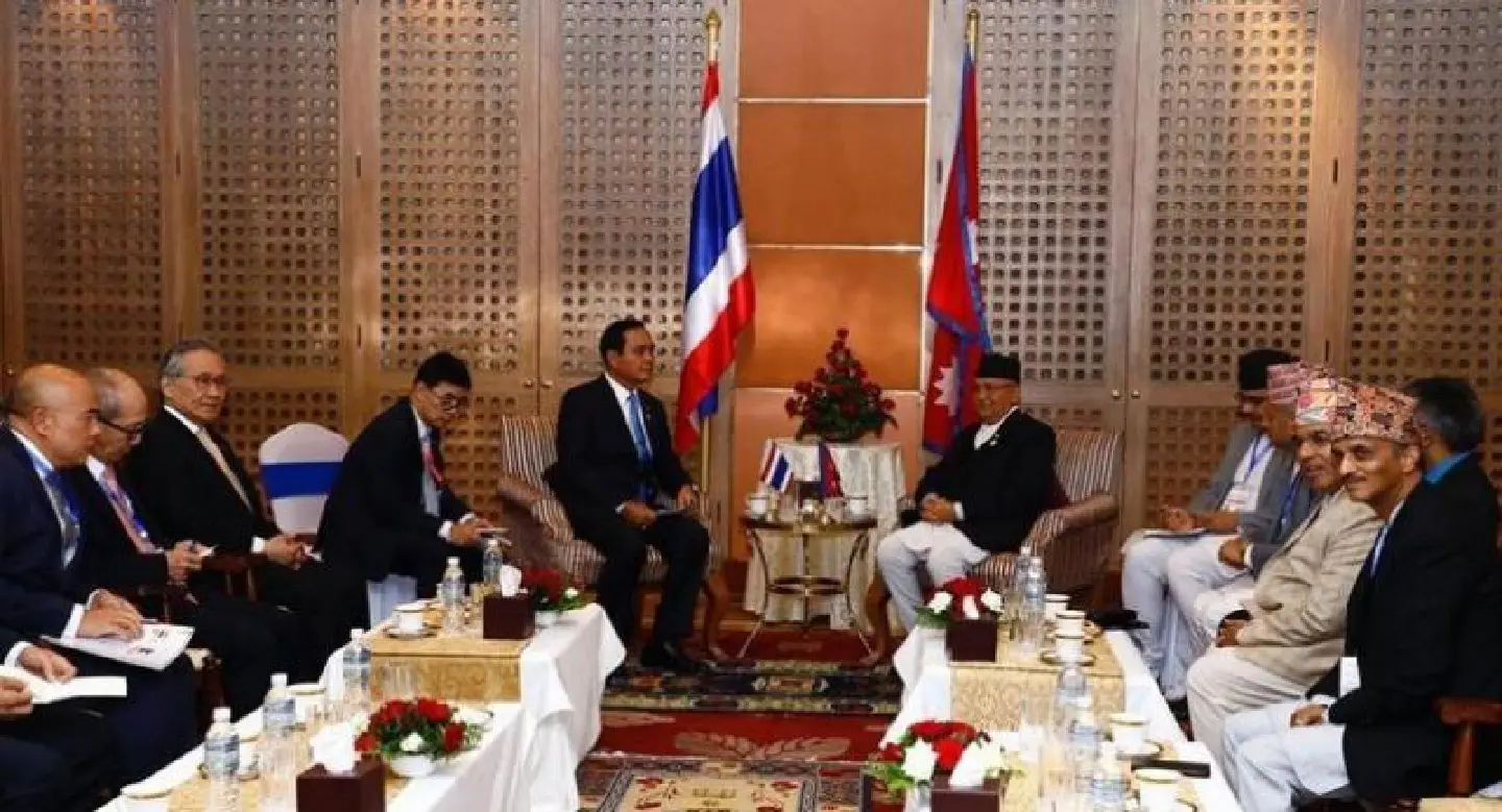 PM Oli, Thai PM hold bilateral meet PM Oli, Thai PM hold bilateral meet
