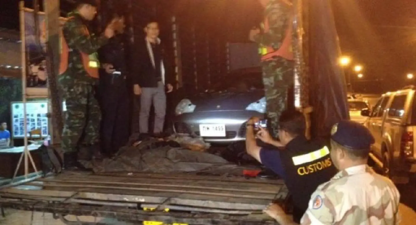Troops catch up with smuggled Porsche in Tak
