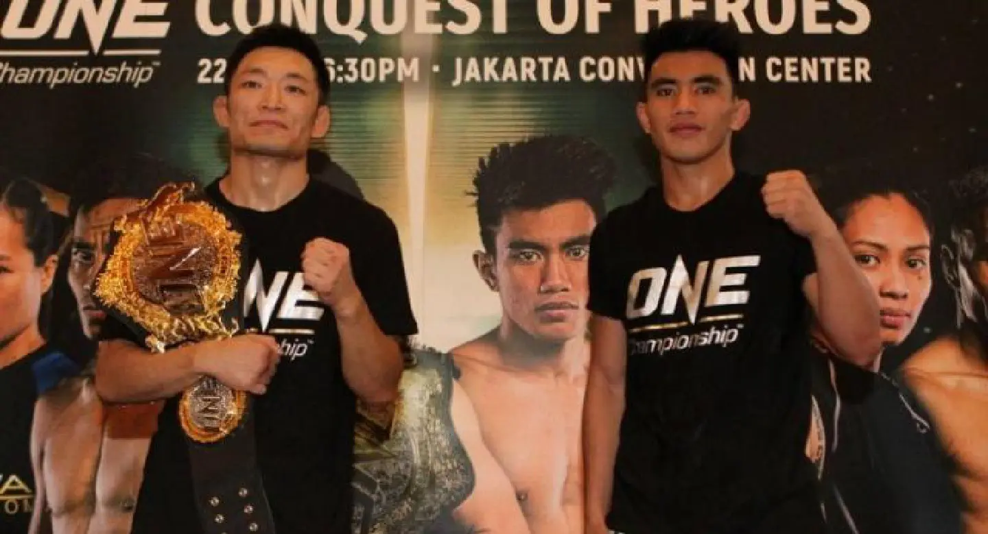 YOSHITAKA NAITO AND JOSHUA PACIO FACE-OFF AT ONE: CONQUEST OF HEROES MEDIA OPEN WORKOUT YOSHITAKA NAITO AND JOSHUA PACIO FACE-OFF AT ONE: CONQUEST OF HEROES MEDIA OPEN WORKOUT