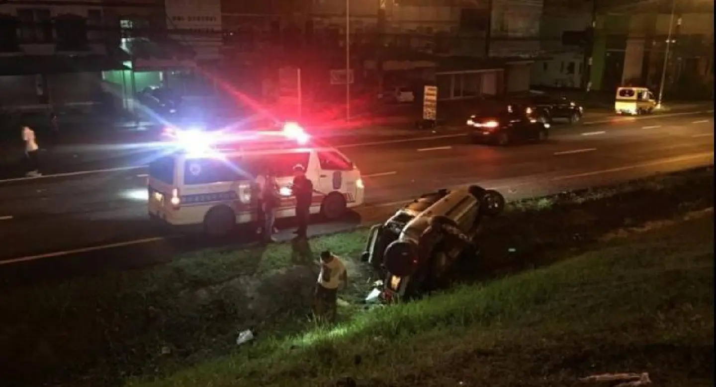 Two injured in bypass Phuket crash