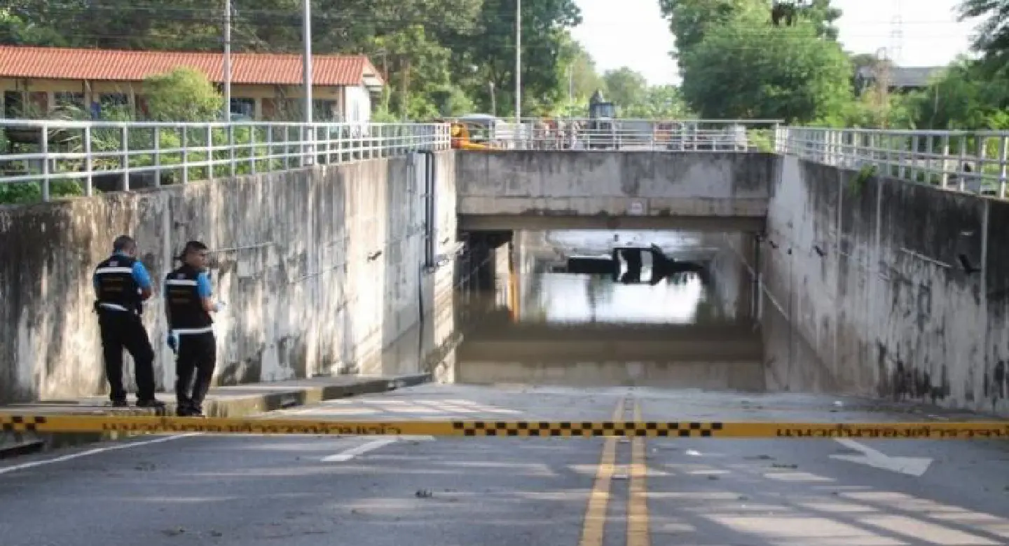 Five charged over moo baan tunnel drowning