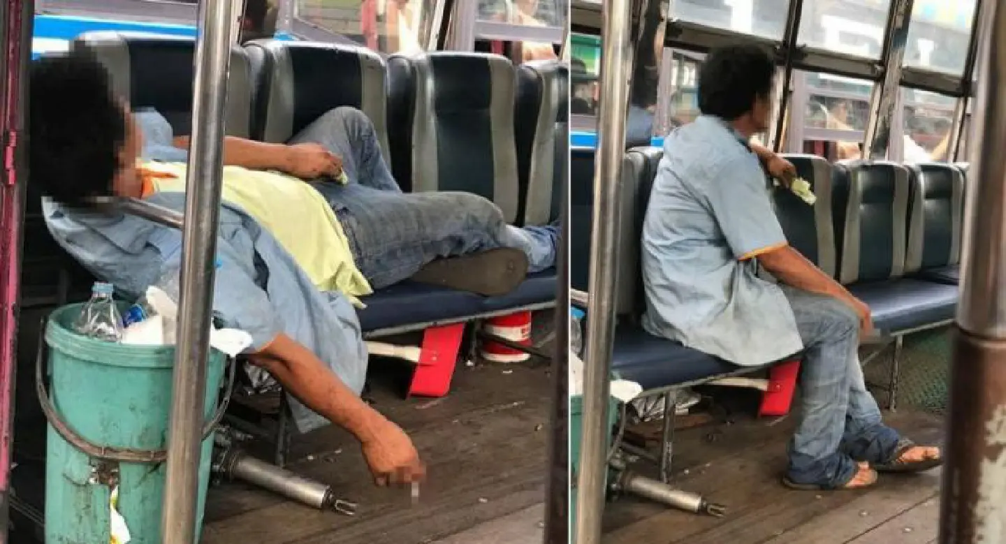 Bus conductor fined Bt1,000 for smoking on board Bus conductor fined Bt1,000 for smoking on board