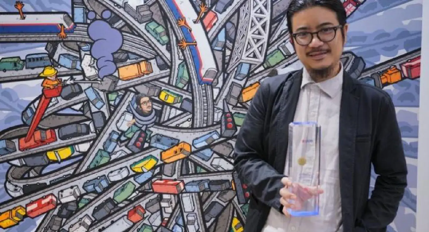 Portrait of Bangkok chaos wins top art prize Portrait of Bangkok chaos wins top art prize
