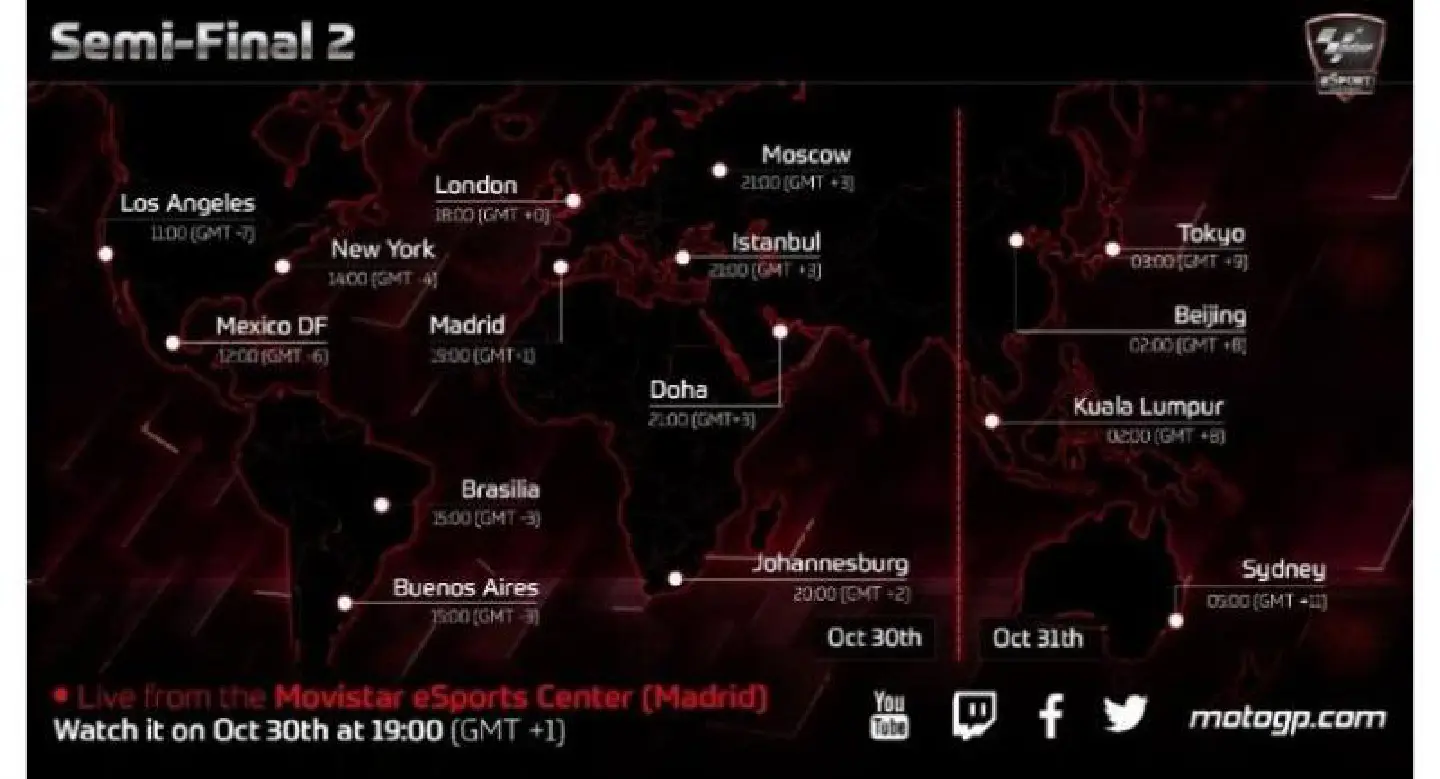 MotoGP™ eSport Championship Semi-Final 2: where to watch MotoGP™ eSport Championship Semi-Final 2: where to watch