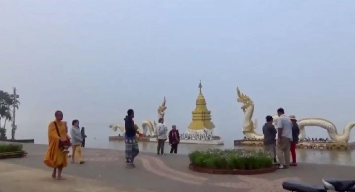 Kwan Phayao Lake covered with mist Kwan Phayao Lake covered with mist