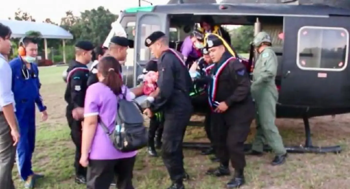 Boy okay after airlift by army copter from Mae Hong Son border Boy okay after airlift by army copter from Mae Hong Son border