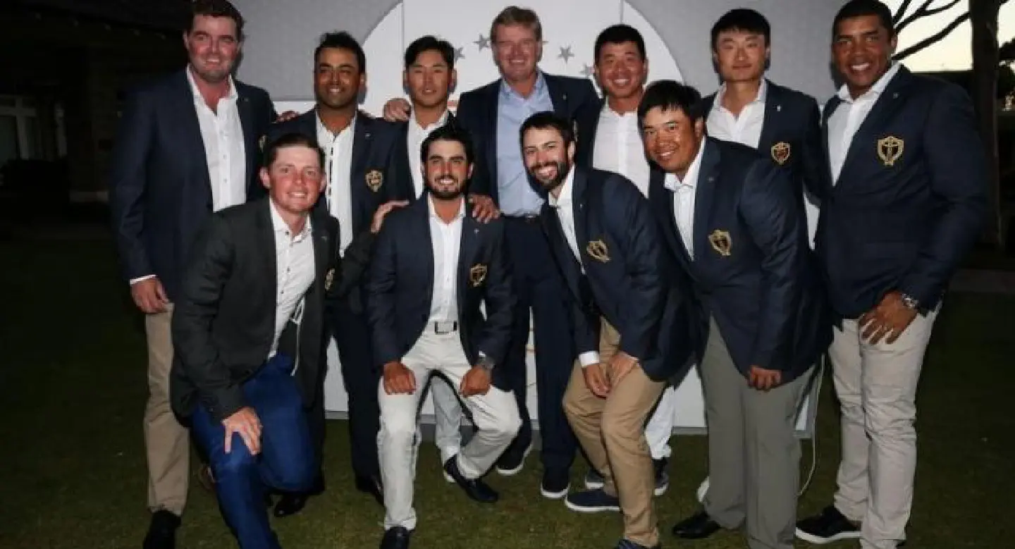 Thailand's Kiradech excited about new International Team logo for 2019 Presidents Cup Thailand's Kiradech excited about new International Team logo for 2019 Presidents Cup