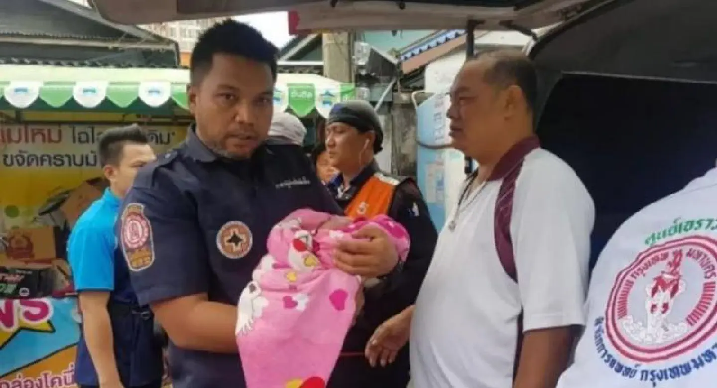 Abandoned baby found in grocery box