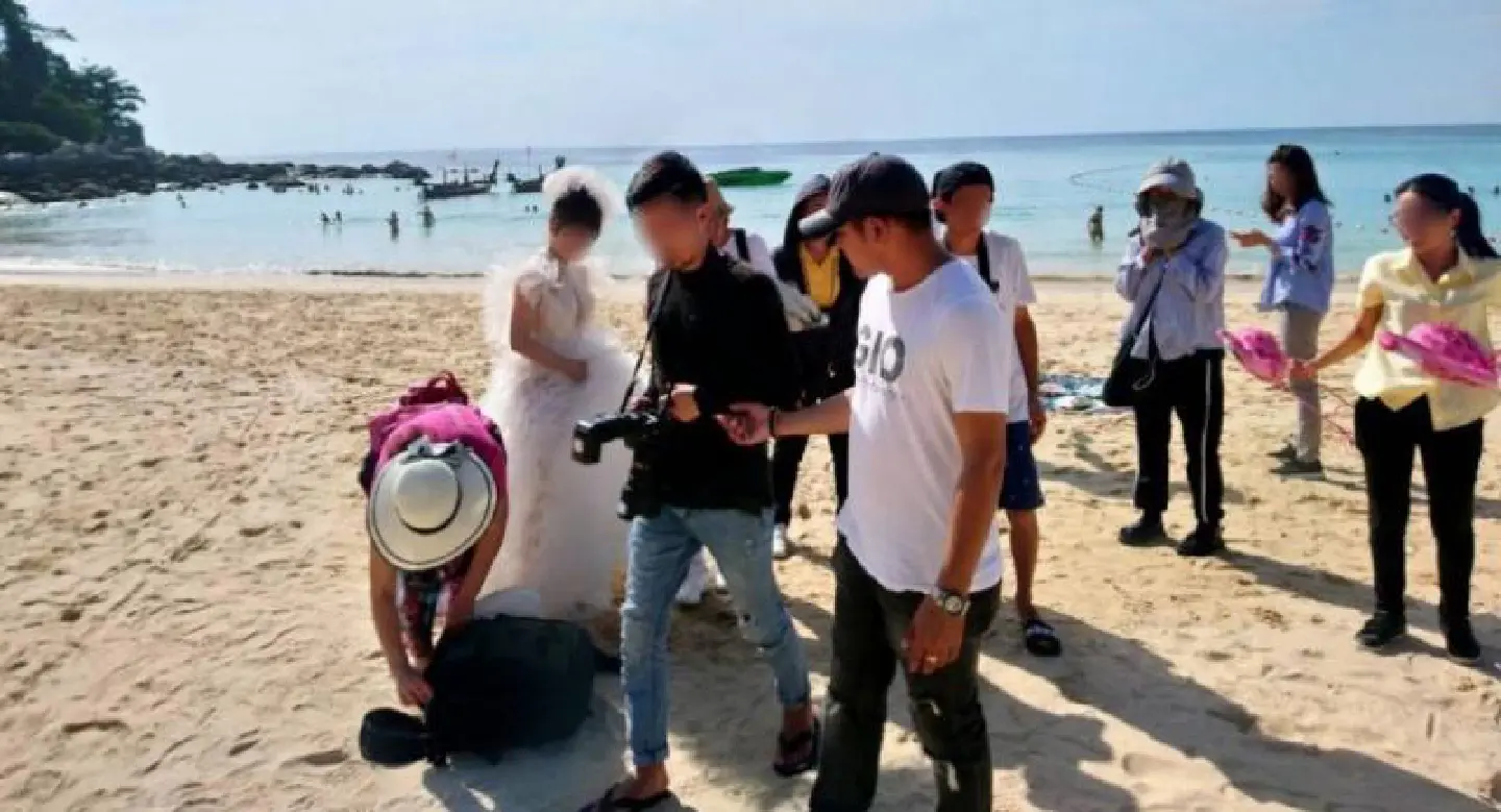 Seven arrested over illegal pre-wedding photo shoots in Phuket