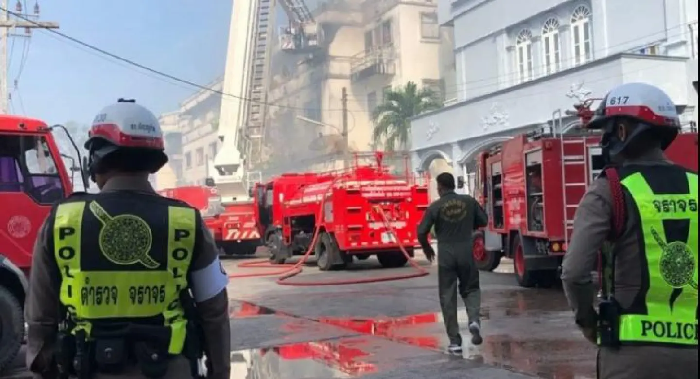 Furniture shop gutted by fire in Phuket Furniture shop gutted by fire in Phuket