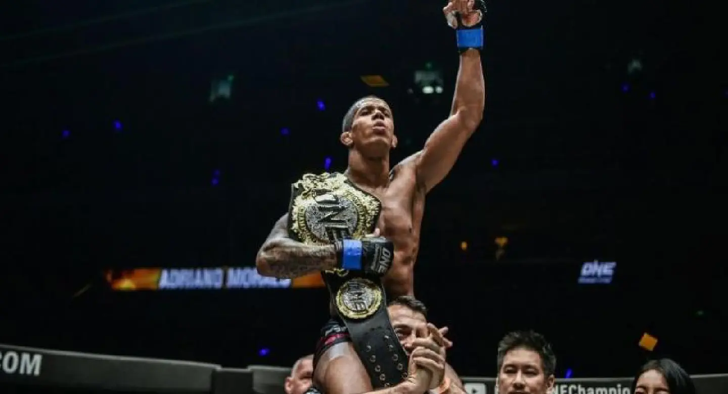 ADRIANO MORAES UPSETS HOMETOWN HERO GEJE EUSTAQUIO TO CAPTURE THE ONE FLYWEIGHT WORLD CHAMPIONSHIP ADRIANO MORAES UPSETS HOMETOWN HERO GEJE EUSTAQUIO TO CAPTURE THE ONE FLYWEIGHT WORLD CHAMPIONSHIP
