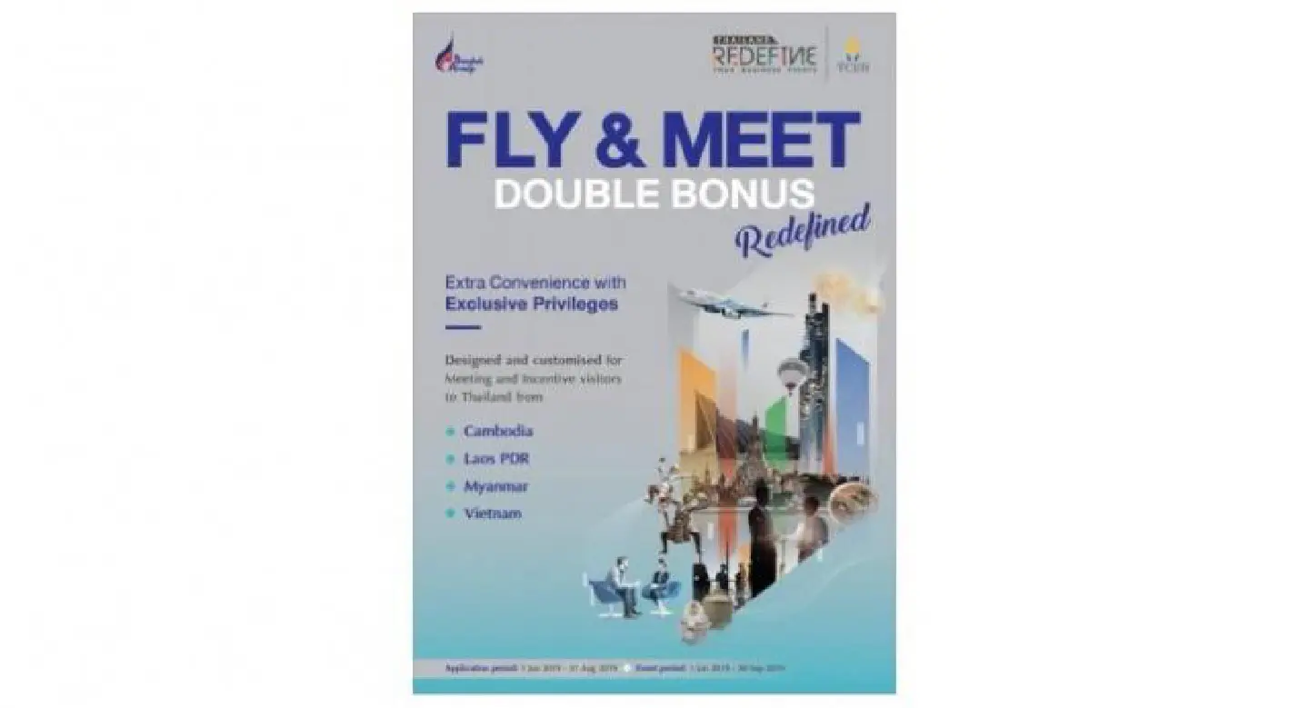 Bangkok Airways and TCEB launch the ‘Fly and Meet Double Bonus - Redefined’ campaign Bangkok Airways and TCEB launch the ‘Fly and Meet Double Bonus - Redefined’ campaign