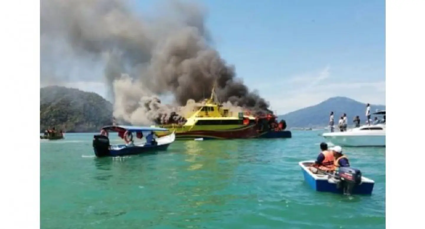 Over 50 passengers rescued after Langkawi ferry goes up in flames Over 50 passengers rescued after Langkawi ferry goes up in flames