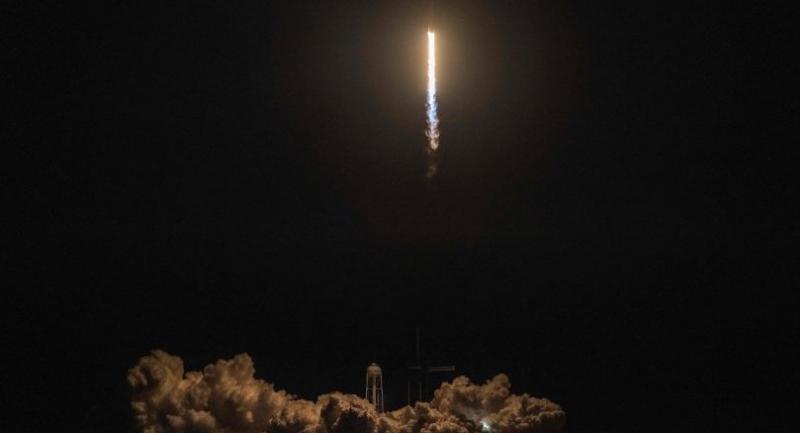 SpaceX Falcon 9 rocket with the company's Crew Dragon spacecraft onboard takes off during the Demo-1 mission, at the Kennedy Space Center in Florida on March 2.//AFP