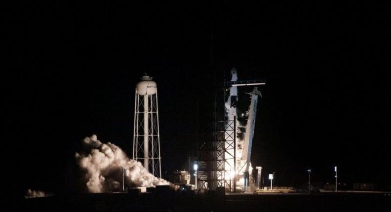SpaceX Falcon 9 rocket with the company's Crew Dragon spacecraft onboard takes off during the Demo-1 mission, at the Kennedy Space Center in Florida on March 2.//AFP